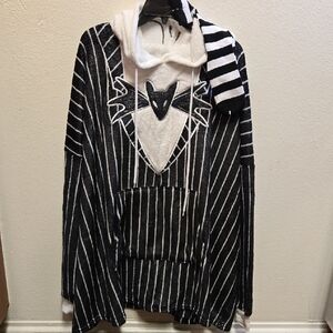 EUC, Disney Nightmare Before Christmas Hooded Long Sleeve Juniors Nightgown